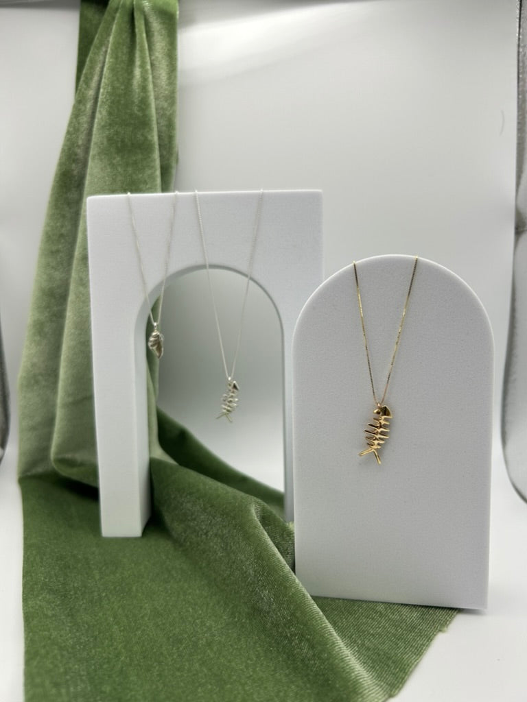 Handmade Fish Skeleton Necklace
