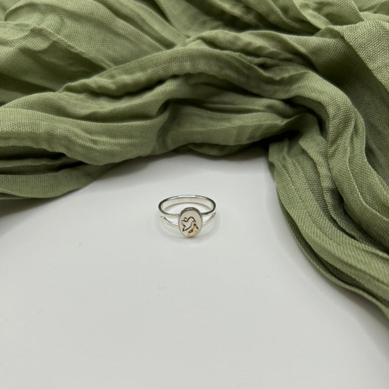 Song Bird Ring Sterling Silver and 14KY Gold Detail
