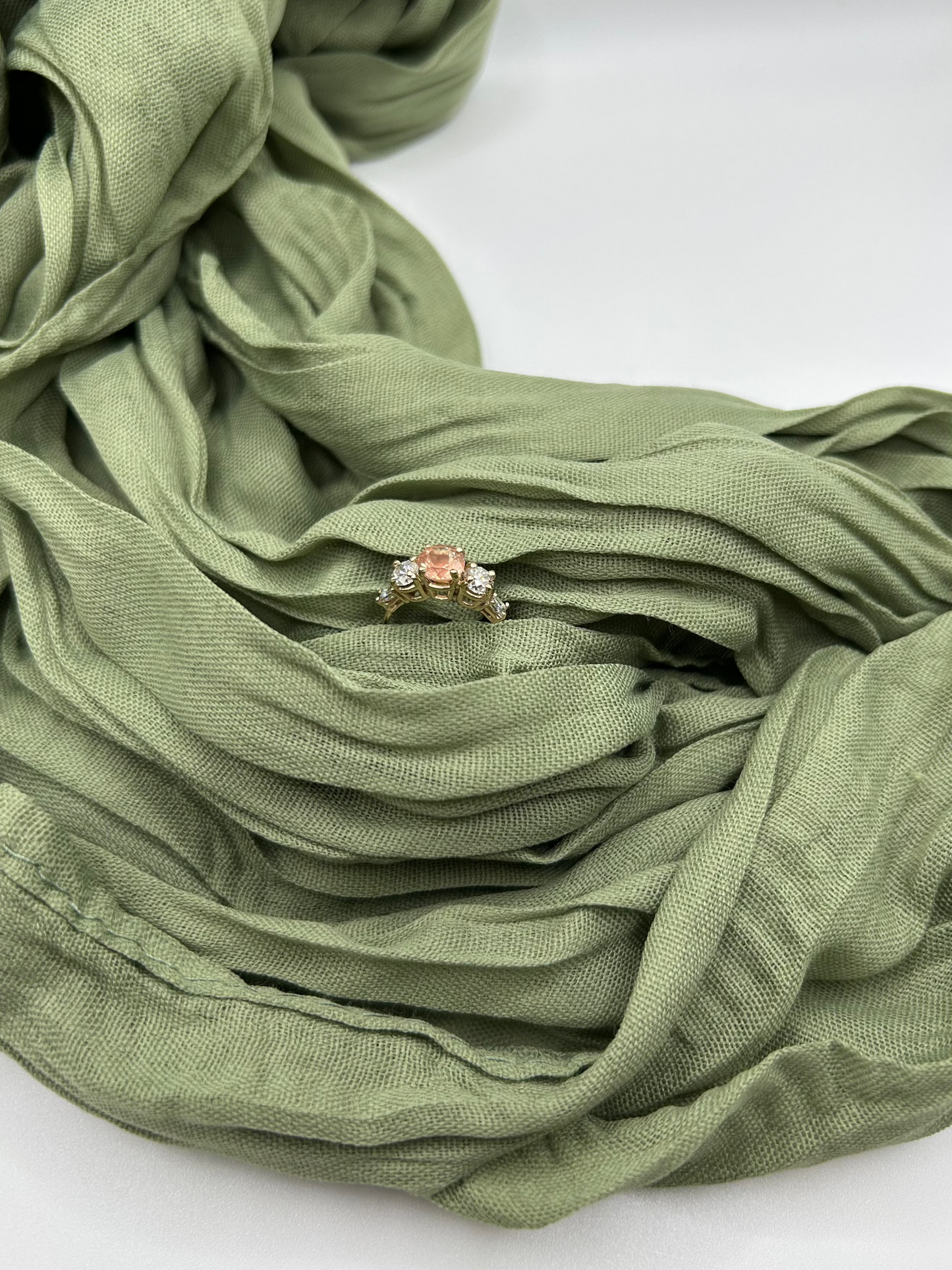American minded Oregon Sunstone and diamond ring