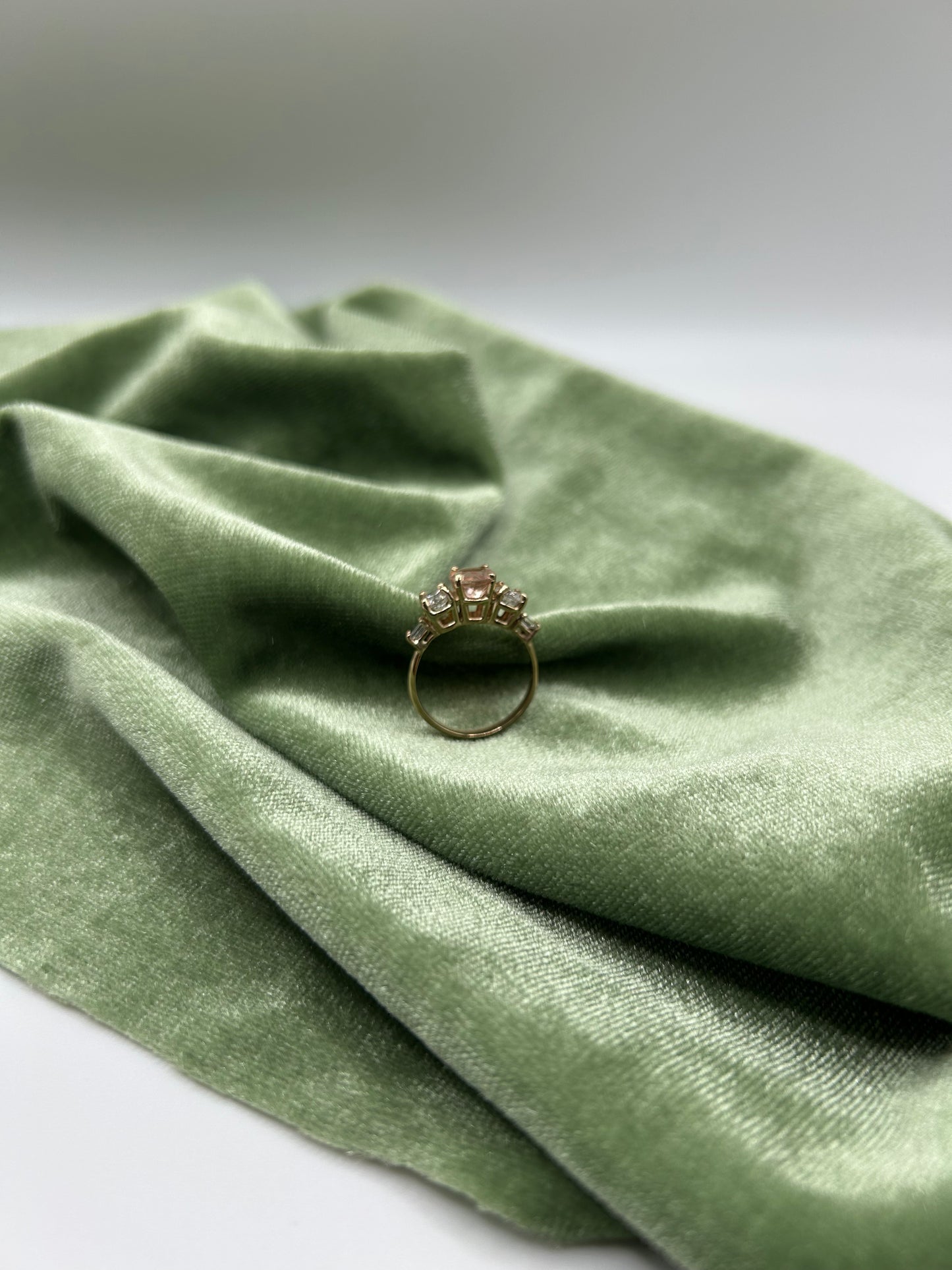 American minded Oregon Sunstone and diamond ring