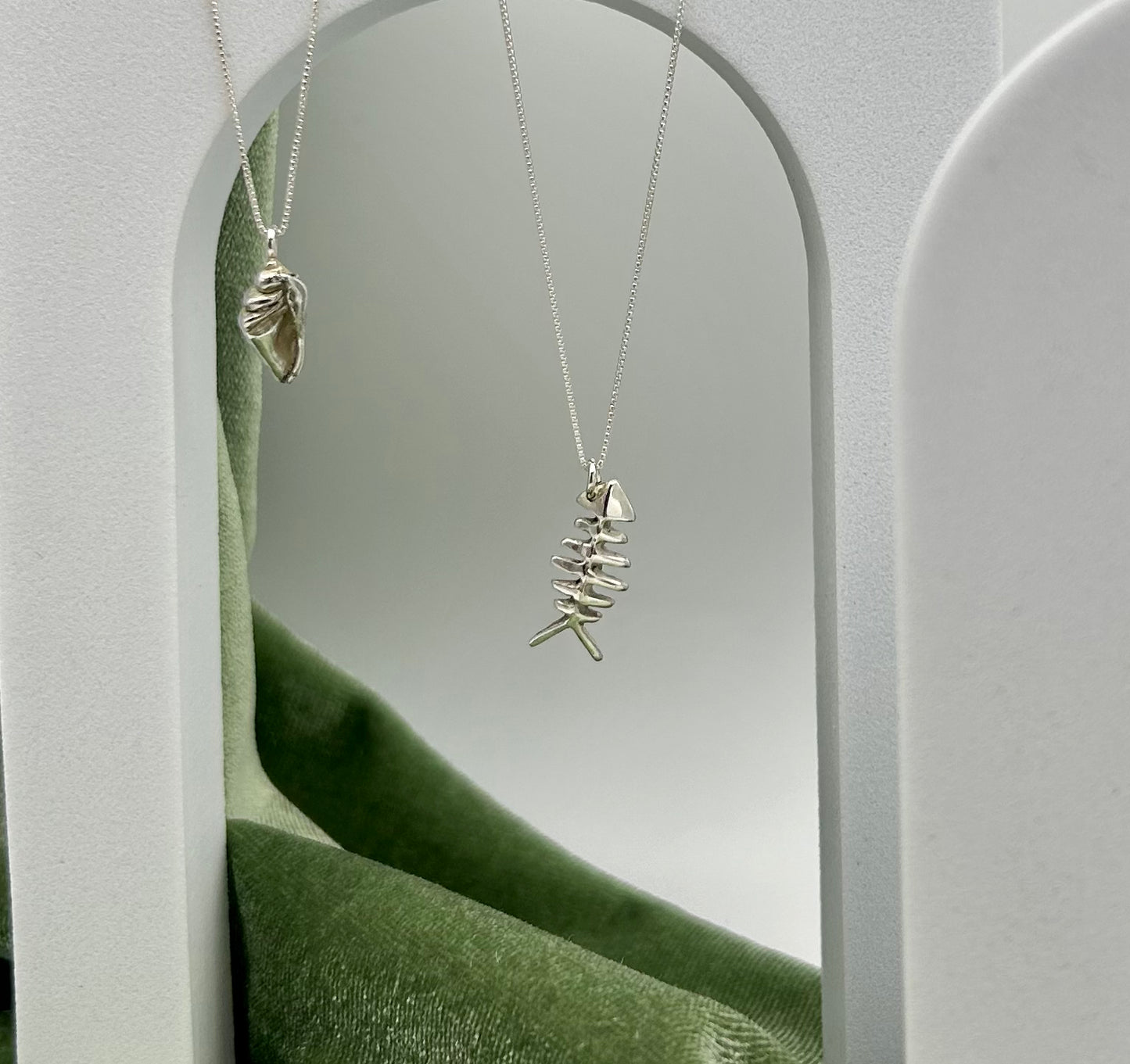 Handmade Fish Skeleton Necklace