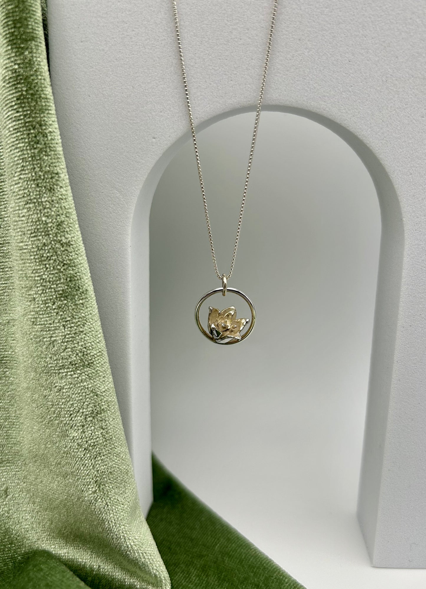 Hand formed flower Necklace