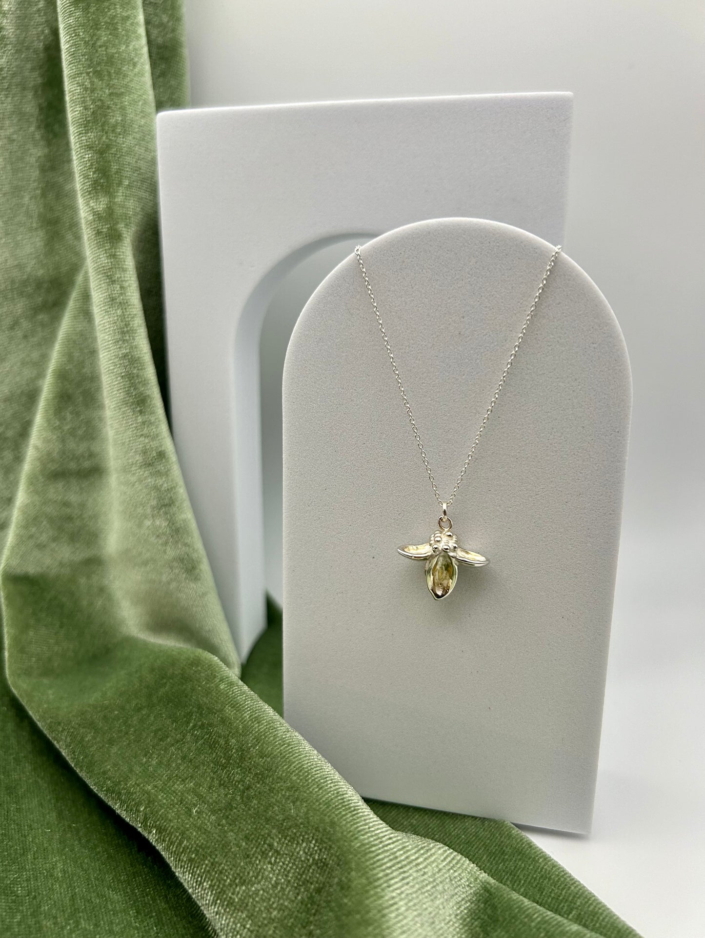 Hand Carved Pineapple Guava Blossom Inspired Necklace
