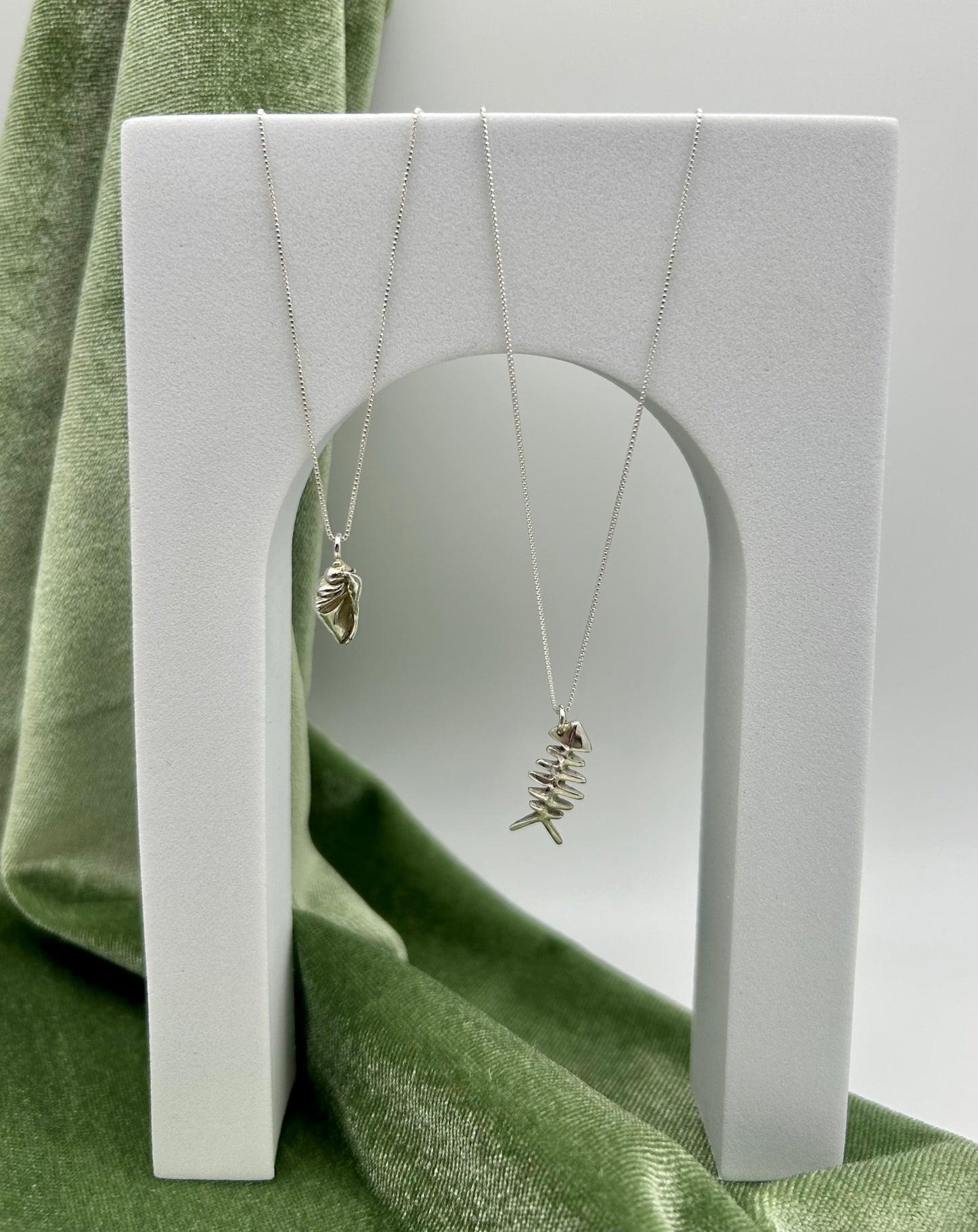 Handmade Fish Skeleton Necklace