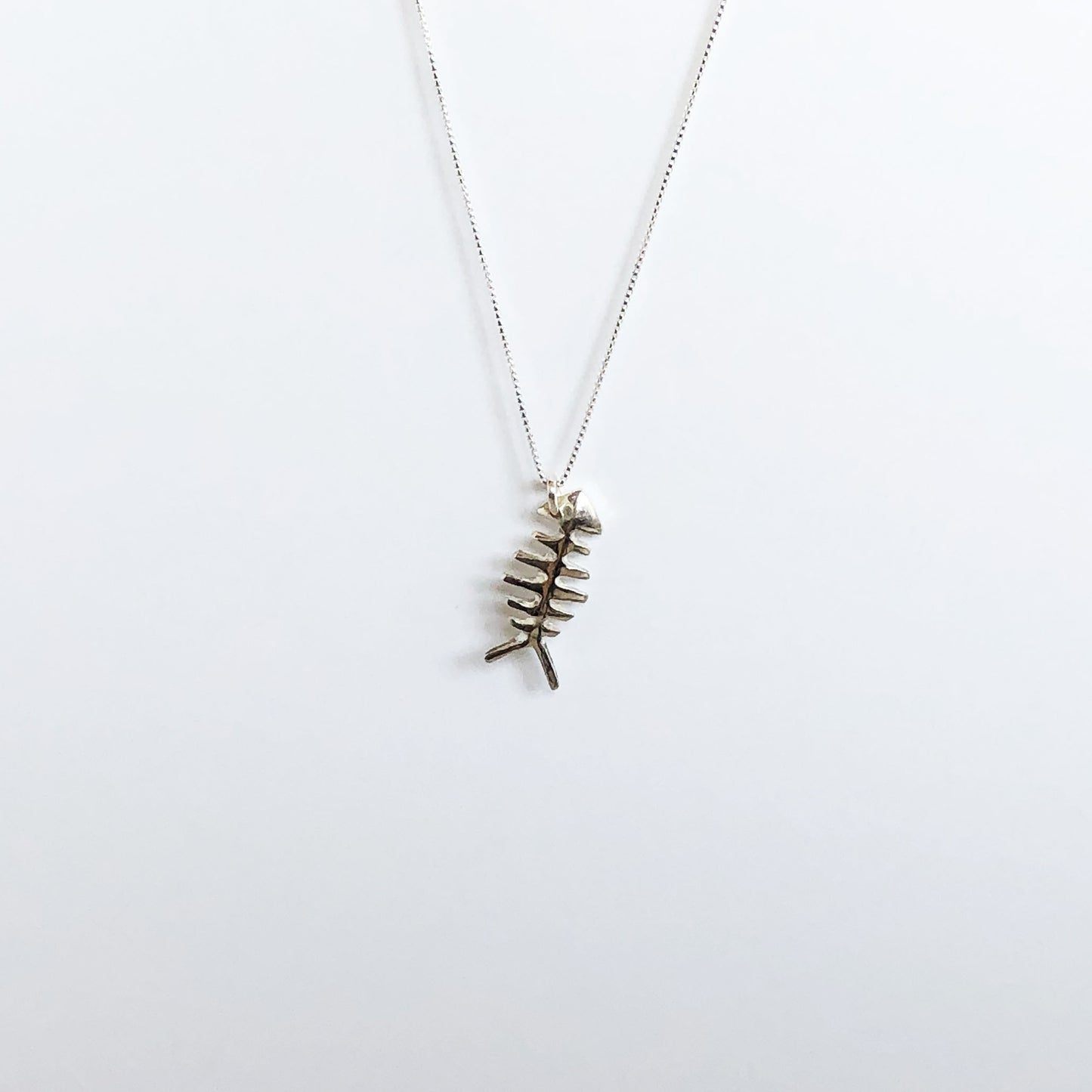 Handmade Fish Skeleton Necklace