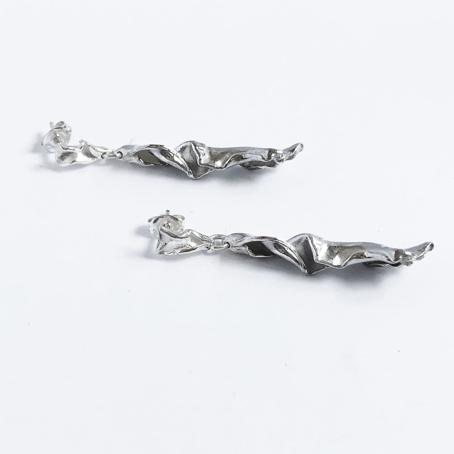 Hand Sculptured Kelp Inspired Statement Earrings