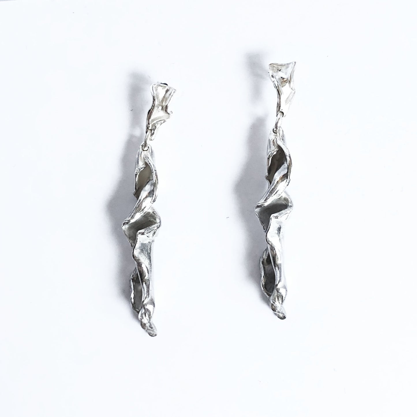 Hand Sculptured Kelp Inspired Statement Earrings