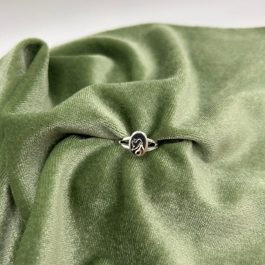 Song Bird Ring Sterling Silver and 14KY Gold Detail