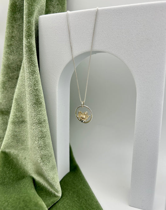 Hand formed flower Necklace
