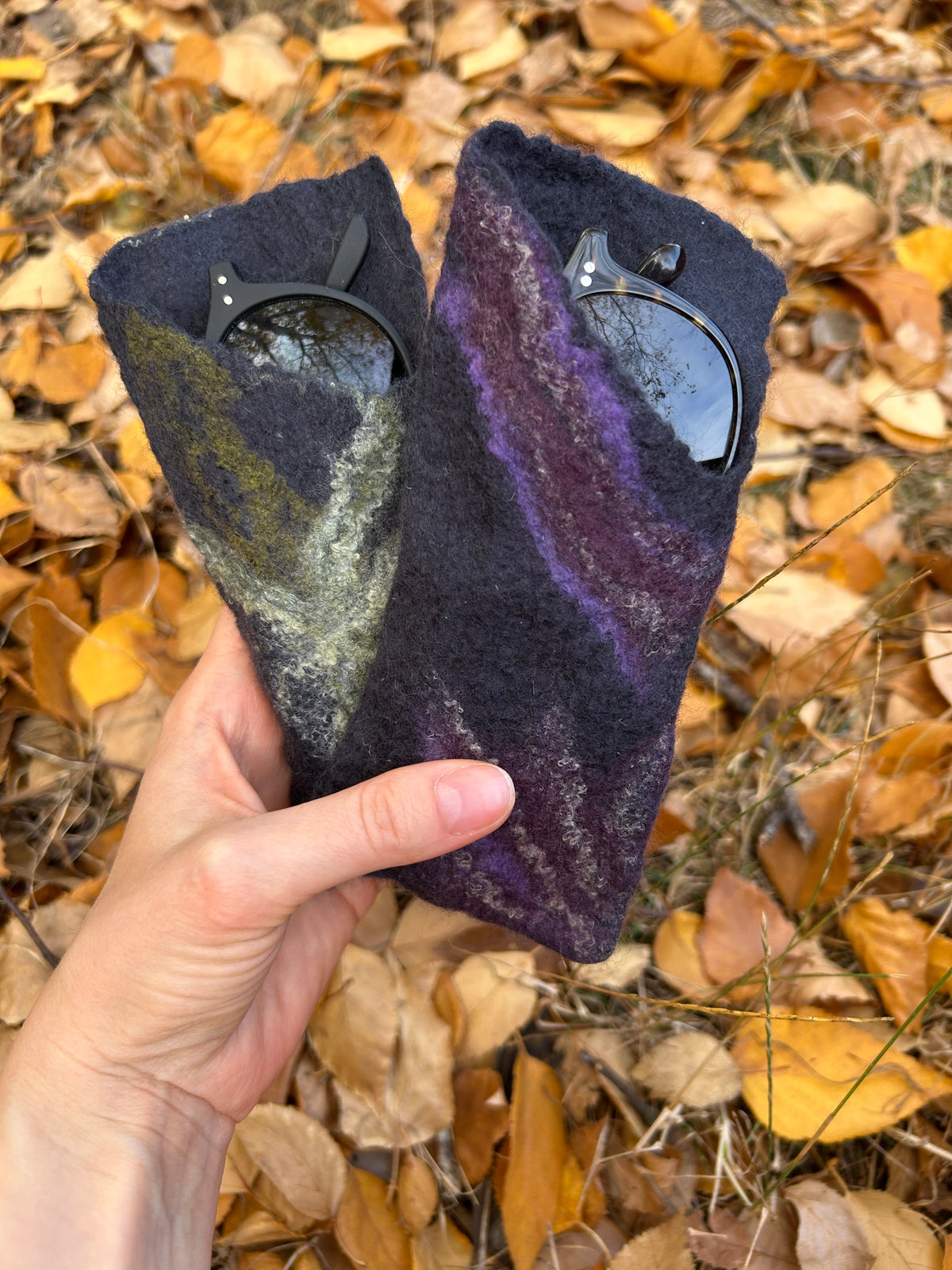 Handmade Sunglass sleve merino wool