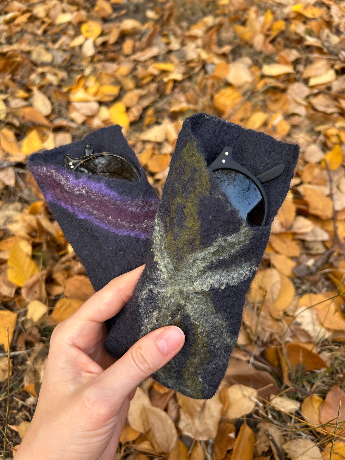 Handmade Sunglass sleve merino wool