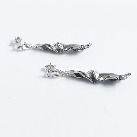 Hand Sculptured Kelp Inspired Statement Earrings